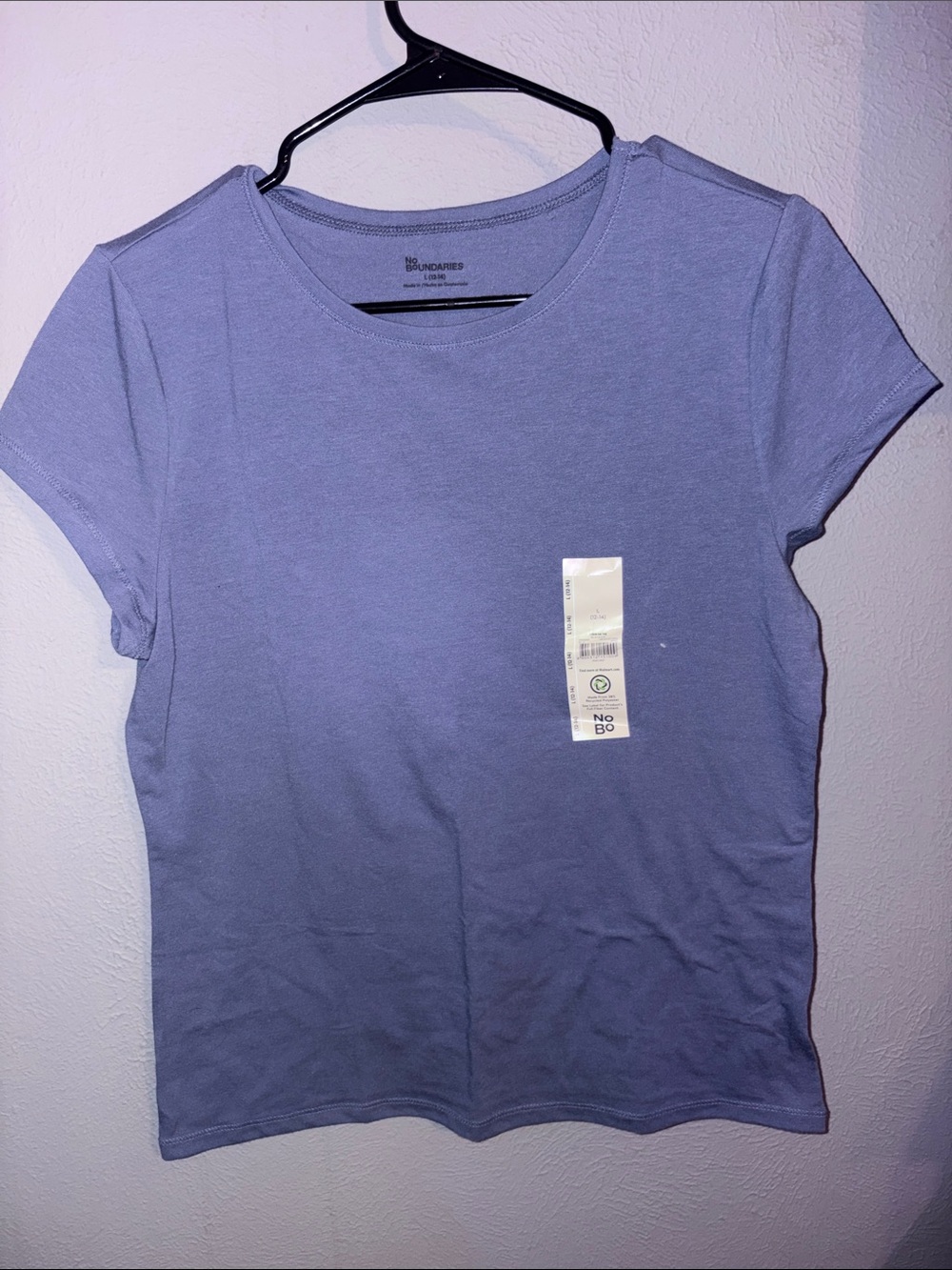 No Boundaries Lavender Short Sleeve Crewneck Tee - Women's